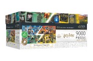 Puzzle Harry Potter Domy na Rokforte 9000 dielikov + plagt v krabici 45x24x21cm