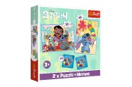 Puzzle 2v1 + pexeso astn de Lilo&Stitche 27,5 x20, 5cm v krabici 28x28x6cm