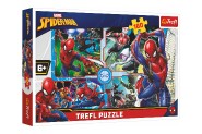 Puzzle Spiderman zachrauje Disney kol 41x27,5cm 160 dielikov v krabici 29x19x4cm