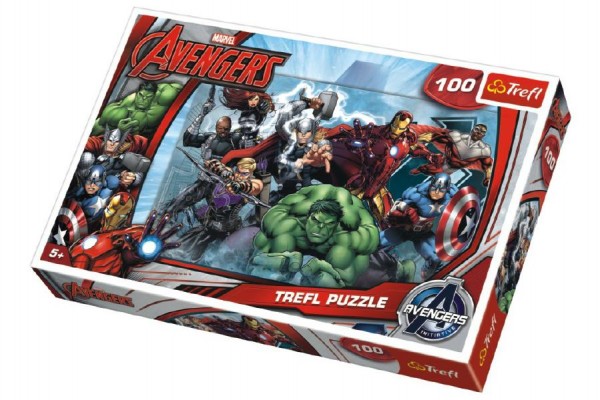 Puzzle The Avengers 100 dílků 41x27,5cm v krabici 29x20x4cm