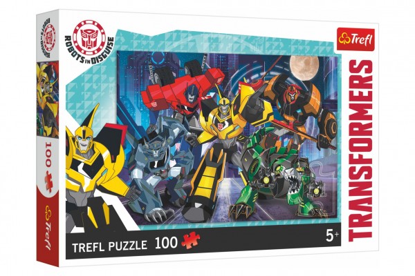 Puzzle Tým Autobotů/Transformers Robots in Disguise 100 dílků  41x27,5cm v krabici 29x19x4cm