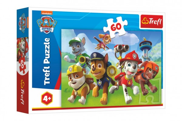 Puzzle Paw Patrol/Tlapková patrola Připraveni do akce 33x22cm 60 dílků v krabici 21x14x4cm