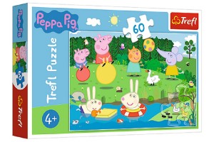 Puzzle Prastko Peppa/Peppa Pig Przdninov zbava 33x22cm 60 dlk v krabice 21x14x4cm