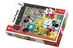 Puzzle Mickey a Minnie oslavuje narodeniny Disney 27x20cm 30 dielikov v krabike 21x14x4cm
