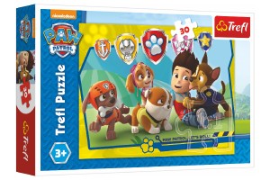 Puzzle Paw Patrol/Tlapkov patrola Ryder a kamardi 27x20cm 30 dlk v krabice 21x14x4cm