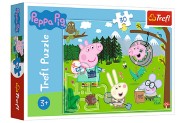 Puzzle Prasiatko Peppa / Peppa Pig Vlet do lesa 27x20cm 30 dielikov v krabike 21x14x4cm