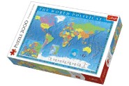 Puzzle Politická mapa sveta 2000 dielikov 96x68cm v krabici 40x27x6cm
