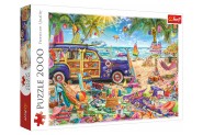 Puzzle Tropická dovolenka 96,1x68,2cm 2000 dielikov v krabici 40x27x6cm