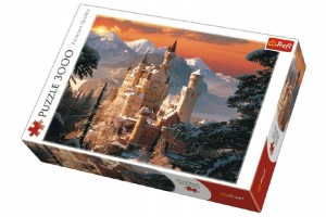 Puzzle Zimn zmok Neuschwanstein 3000 dielikov 116x85cm v krabici 40x27x9cm