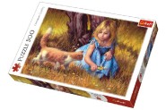 Puzzle Dievatko s makou maovan 500 dielikov 48x34cm v krabici 40x27x4,5cm