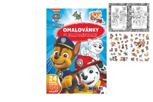 Omalovnky se samolepkami A4 Paw Patrol/Tlapkov patrola  21x30cm