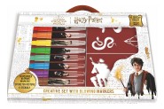 Kreativn sada fixy foukac 10ks se ablonami Harry Potter v krabici 38x28cm
