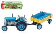 Traktor Zetor s prvesom modr na kik kov 28cm Kovap v krabike